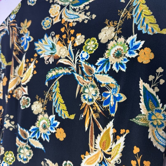 ECI New York dress bell bottom sleeve flare tie up bow ribbon 🎀 waist ruffle hem - Picture 6 of 13